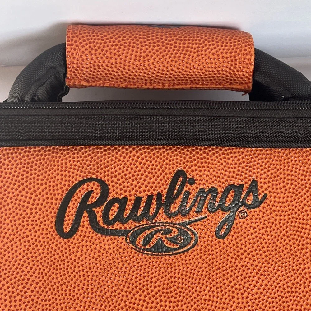 VTG Rawlings NCAA Basketball Messenger Laptop Briefcase Shoulder Bag Orange EUC